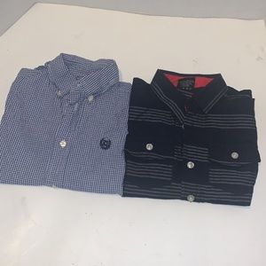 2 Blue boys shirts